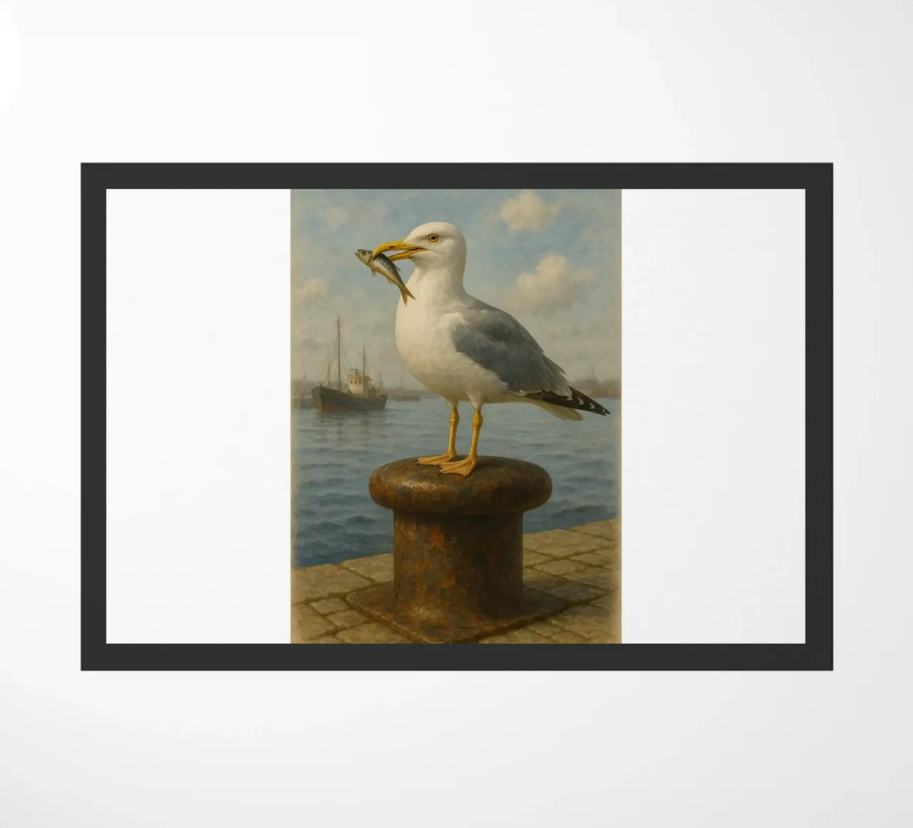 Möwe mit Sprotte doormat by Fies&Fein