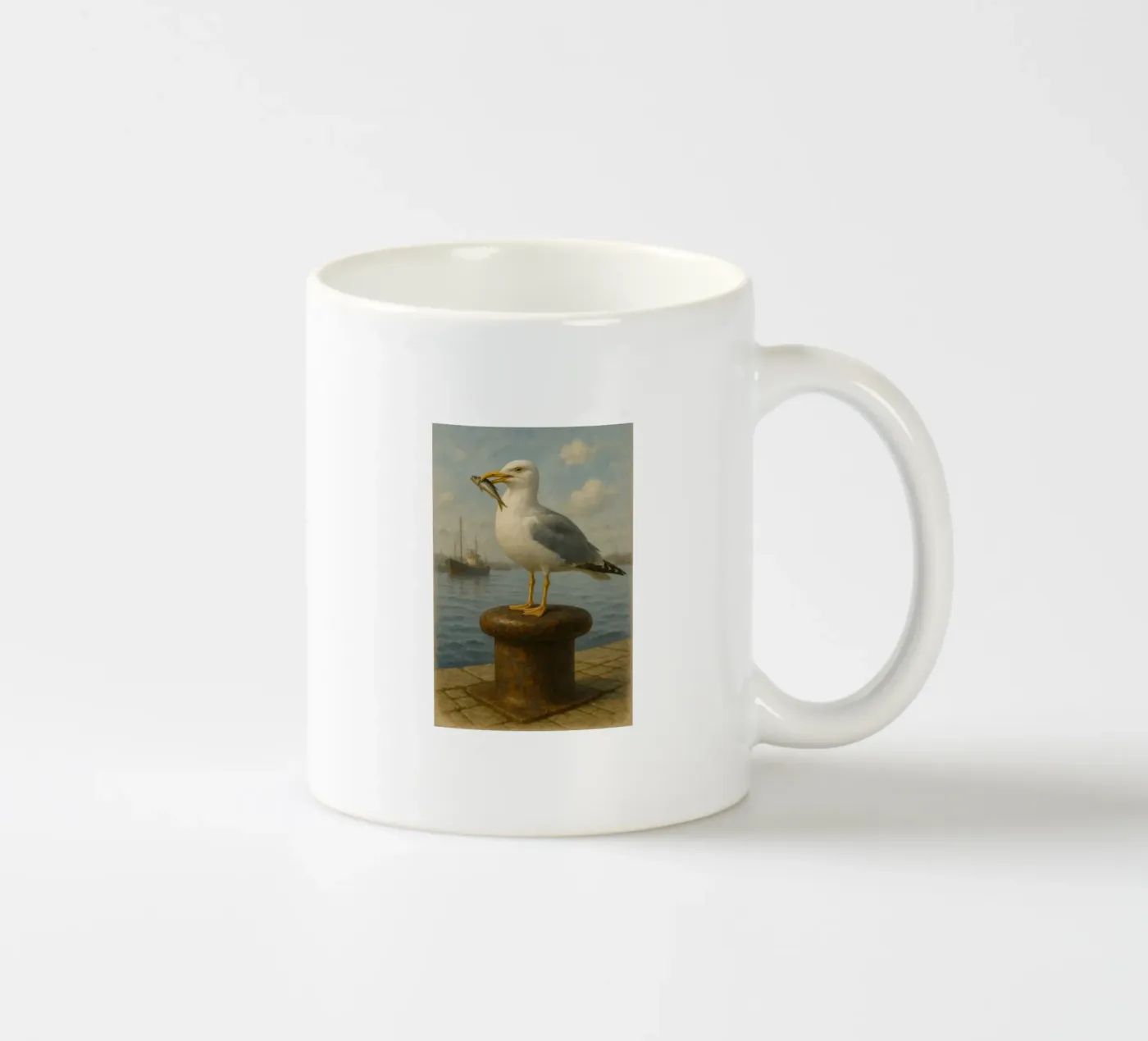 Möwe mit Sprotte ceramic mug by Fies&Fein