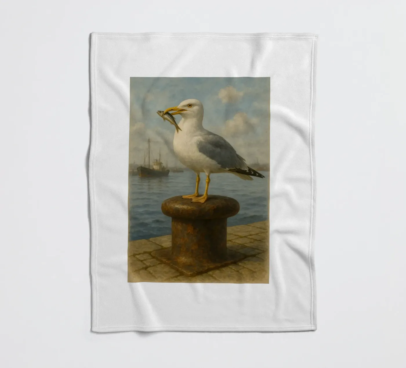 Möwe mit Sprotte coperta in pile da Fies&Fein