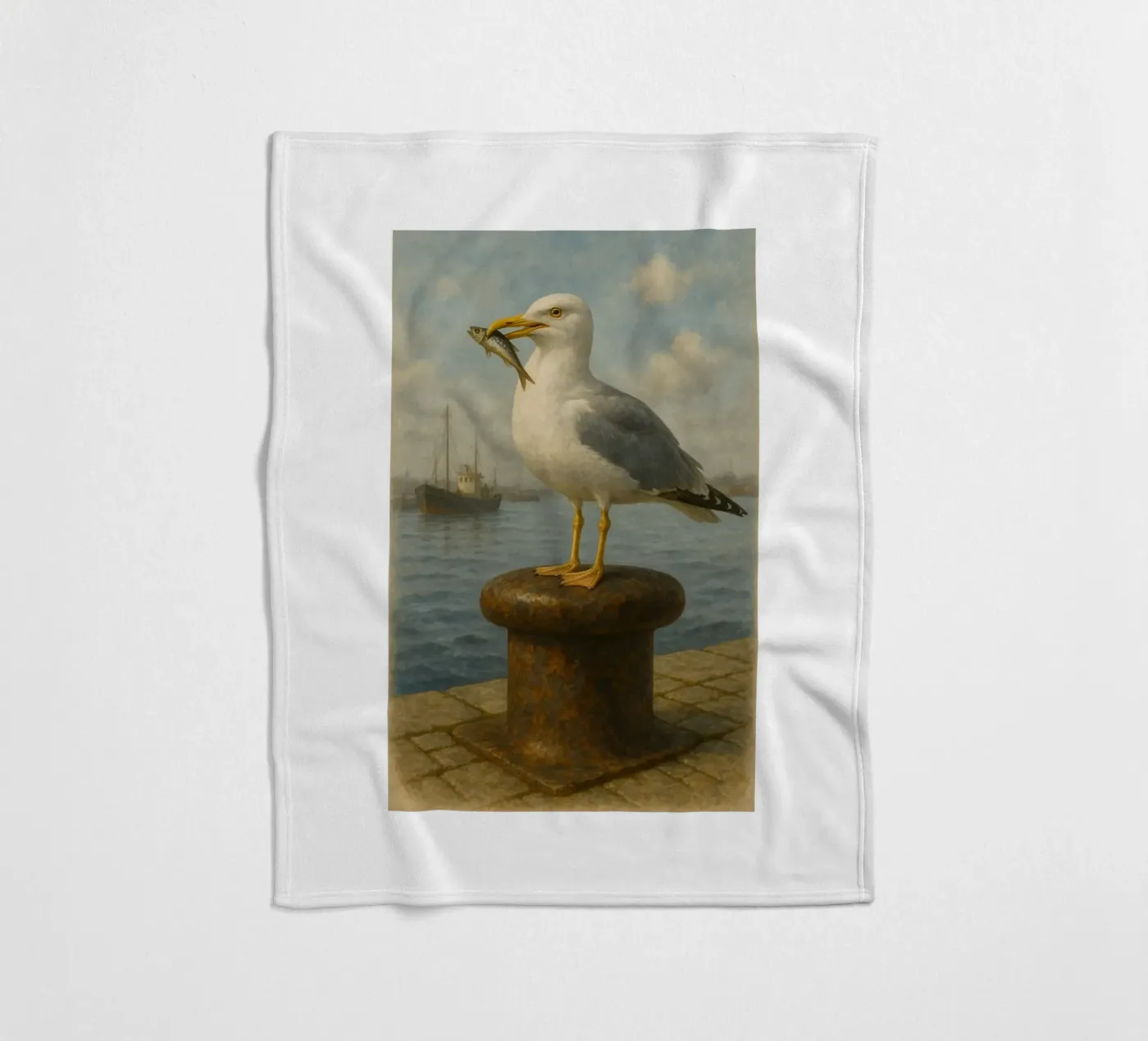 Möwe mit Sprotte coperta in pile da Fies&Fein