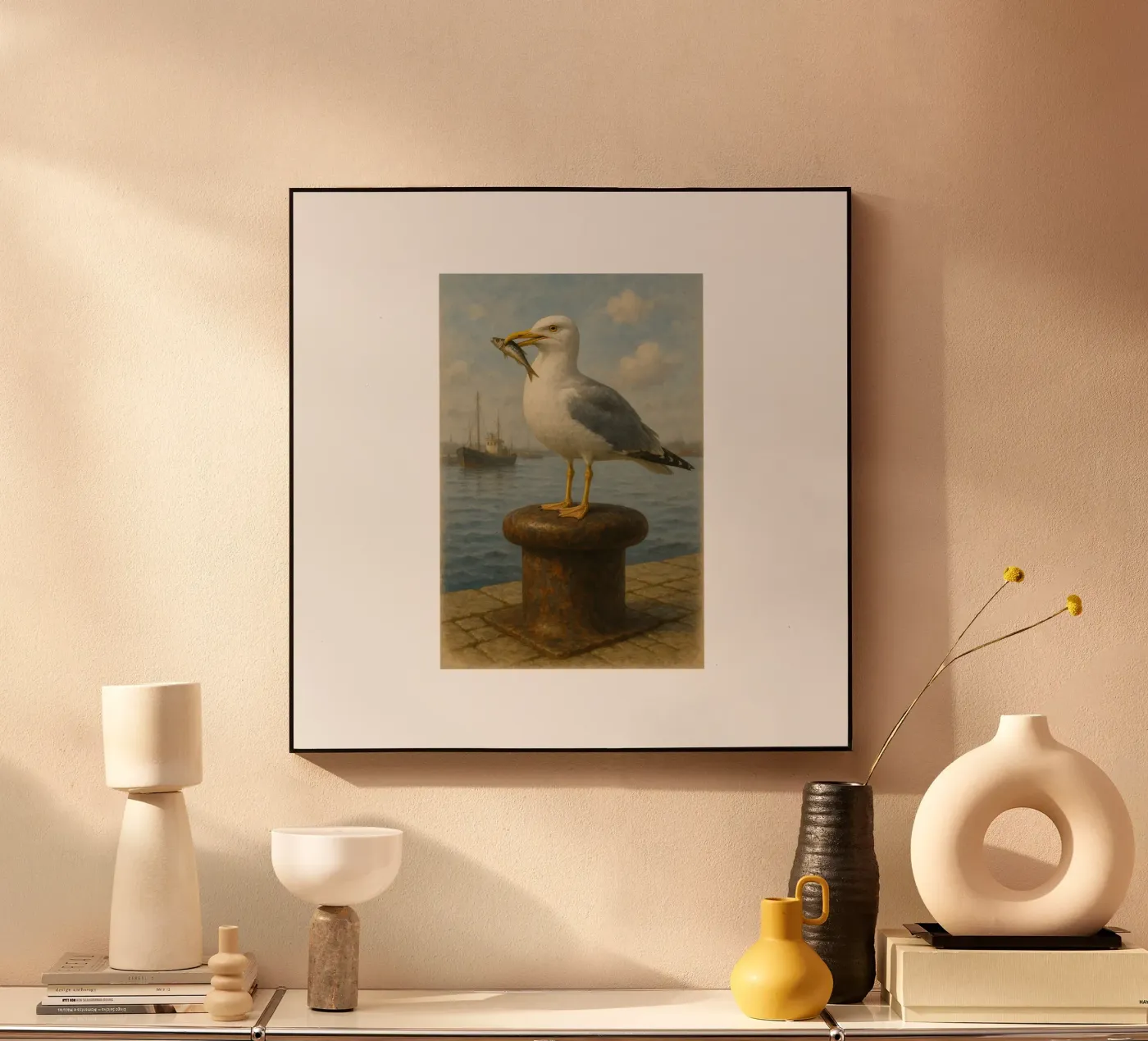 Möwe mit Sprotte pannello forex da Fies&Fein