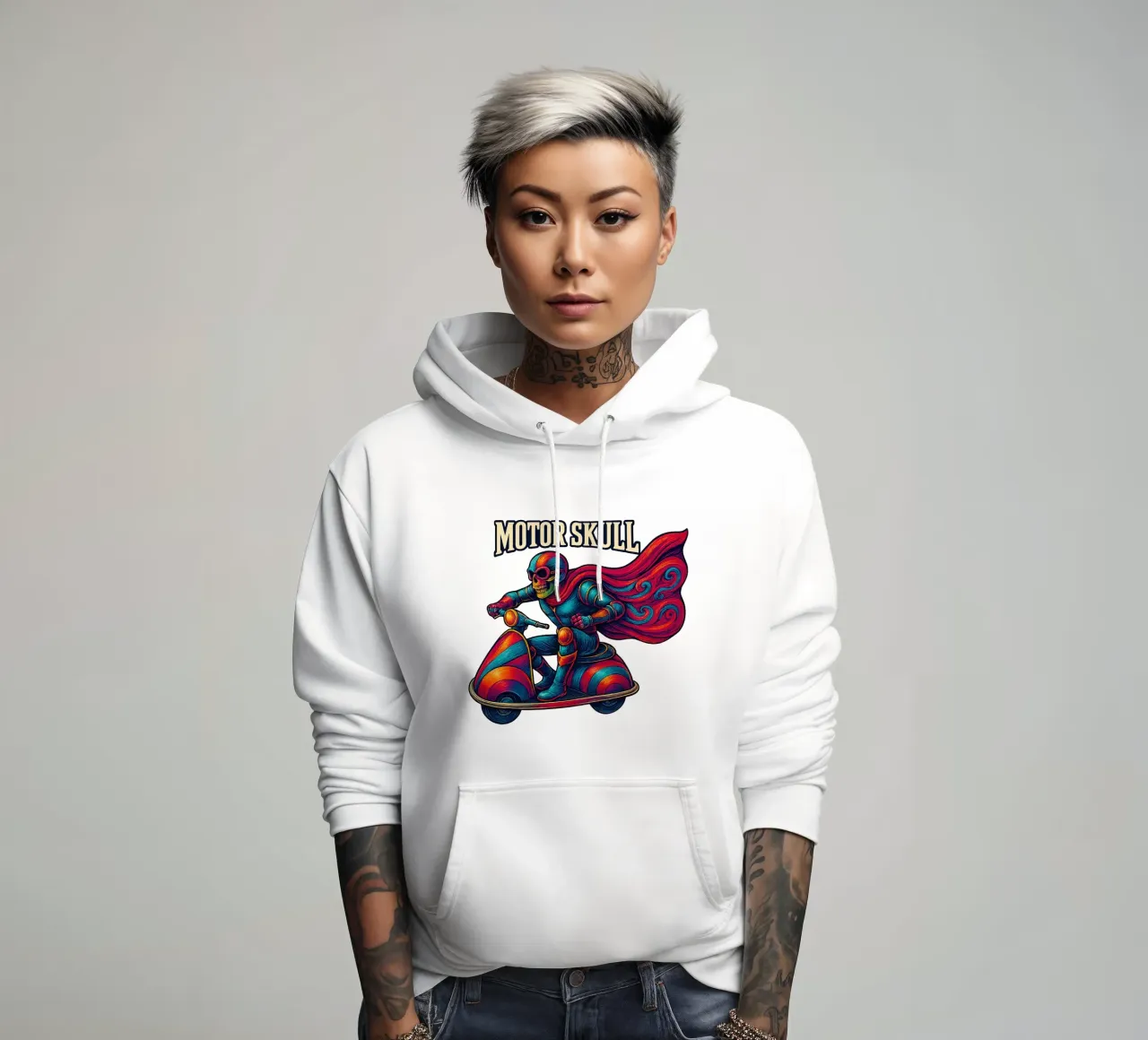 MOTOR SKULL felpa con cappuccio da Vintage Van Gogh