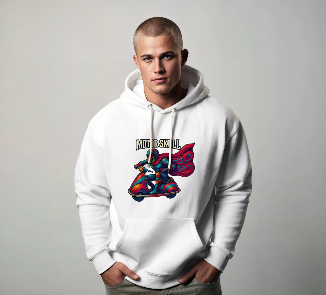 MOTOR SKULL felpa con cappuccio da Vintage Van Gogh