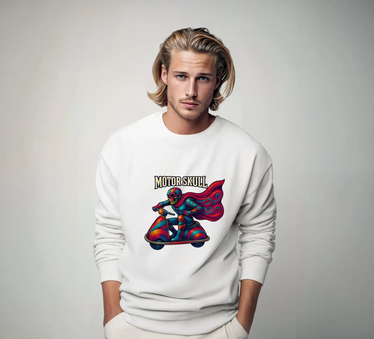 MOTOR SKULL felpa da Vintage Van Gogh