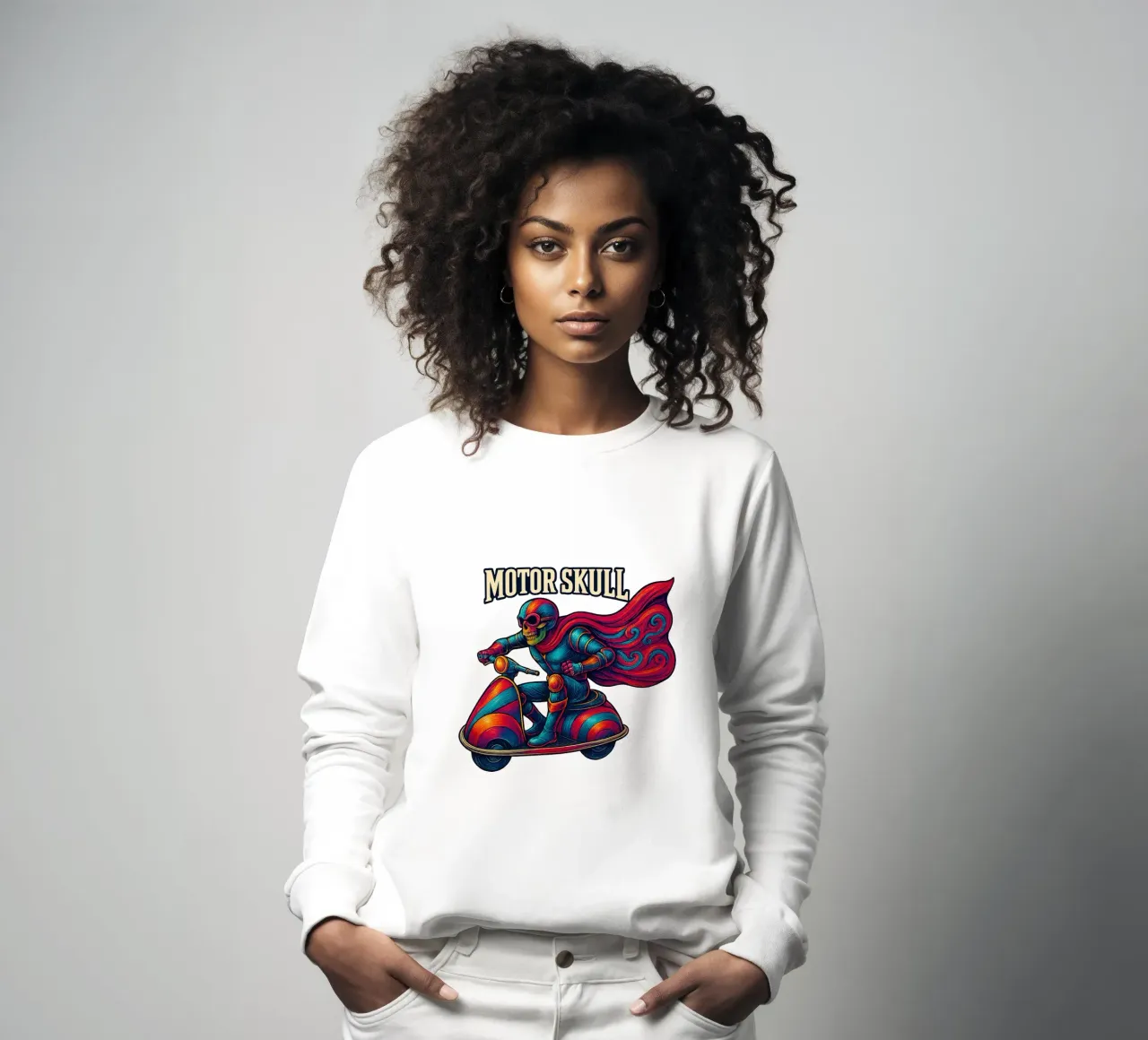 MOTOR SKULL felpa da Vintage Van Gogh