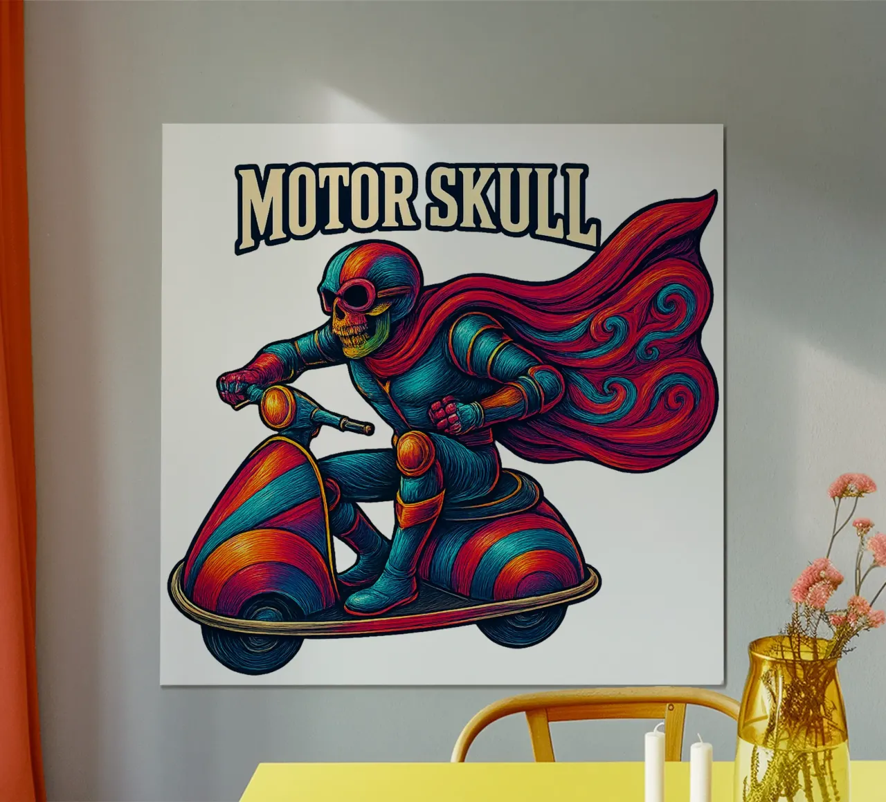 MOTOR SKULL poster da Vintage Van Gogh