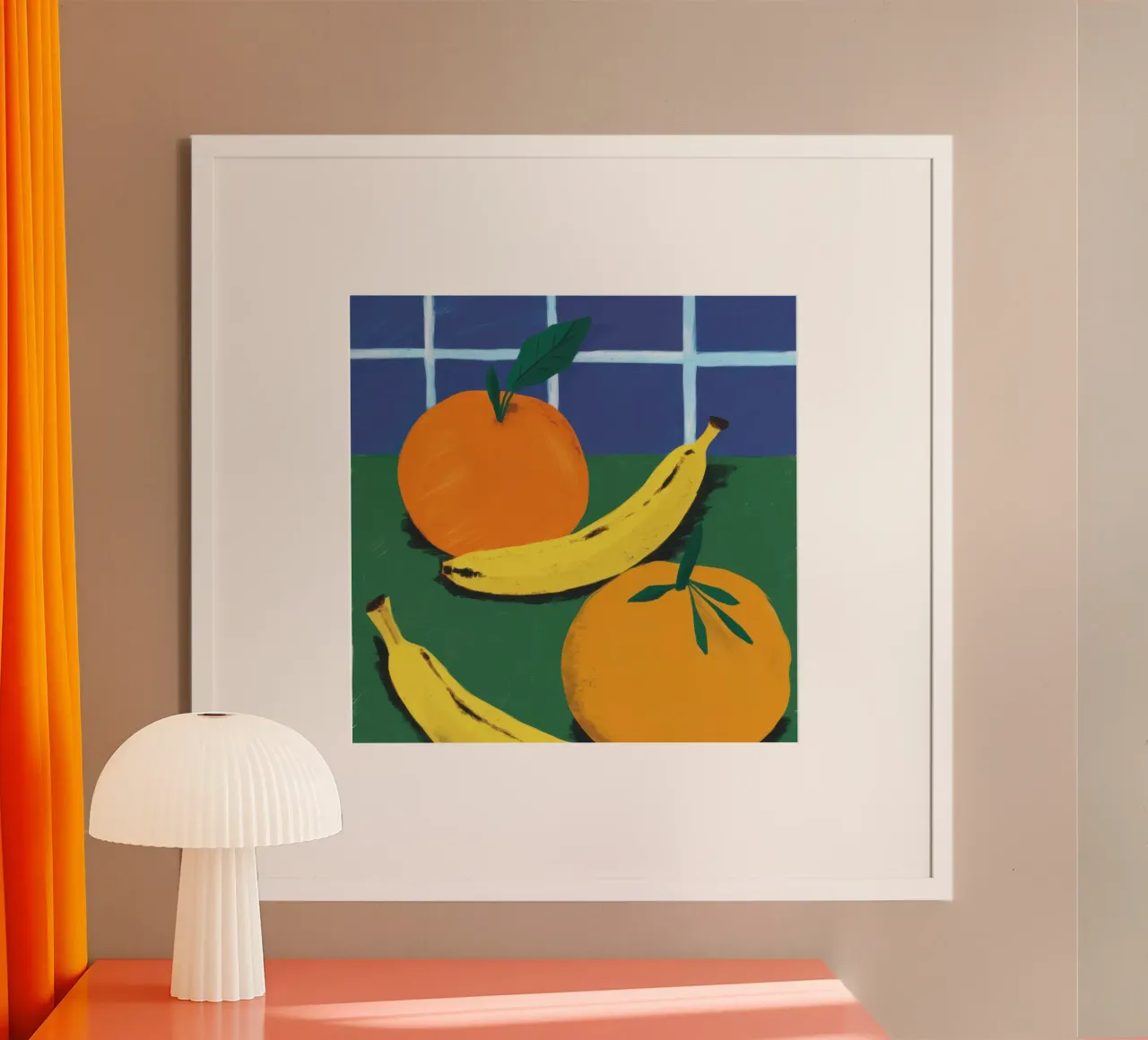 Una semplice natura morta di frutta poster con telaio in alluminio da Autumn Season