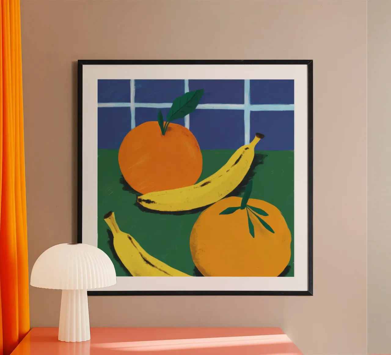 Una semplice natura morta di frutta poster con telaio in alluminio da Autumn Season