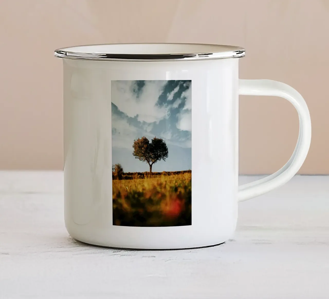 heart tree tazza in smalto da carsa