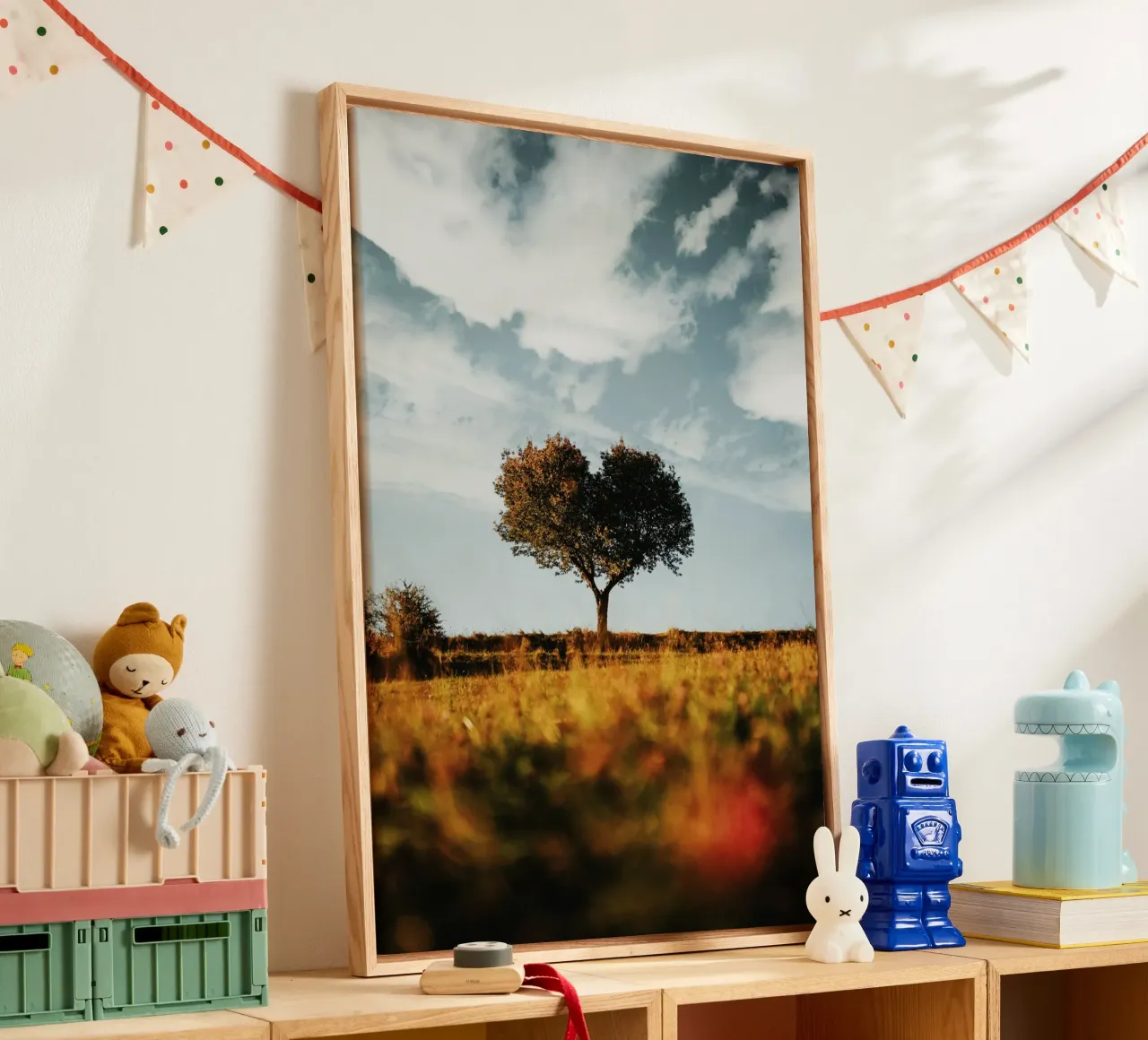 heart tree tela con Cornice a cassetta da carsa