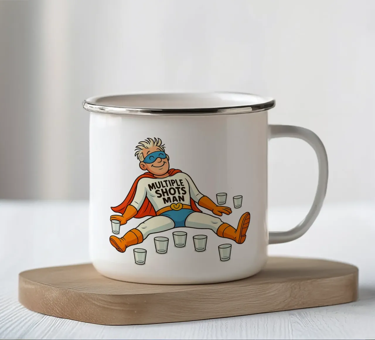 MULTIPLE SHOTS MAN tazza in smalto da Vintage Van Gogh