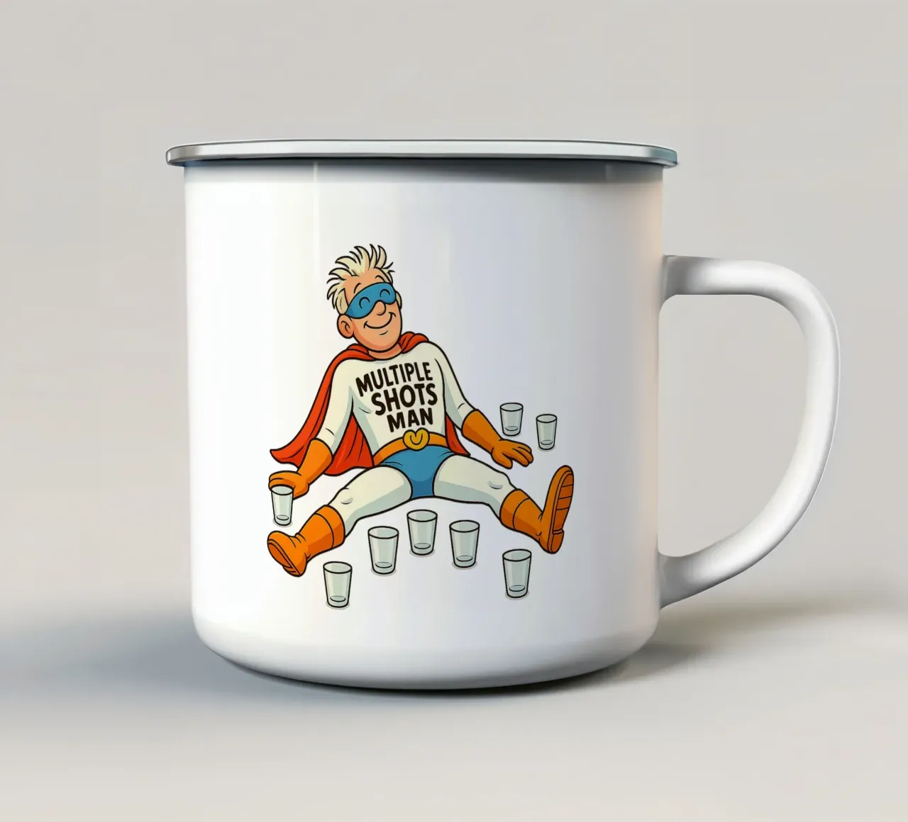 MULTIPLE SHOTS MAN tazza in smalto da Vintage Van Gogh