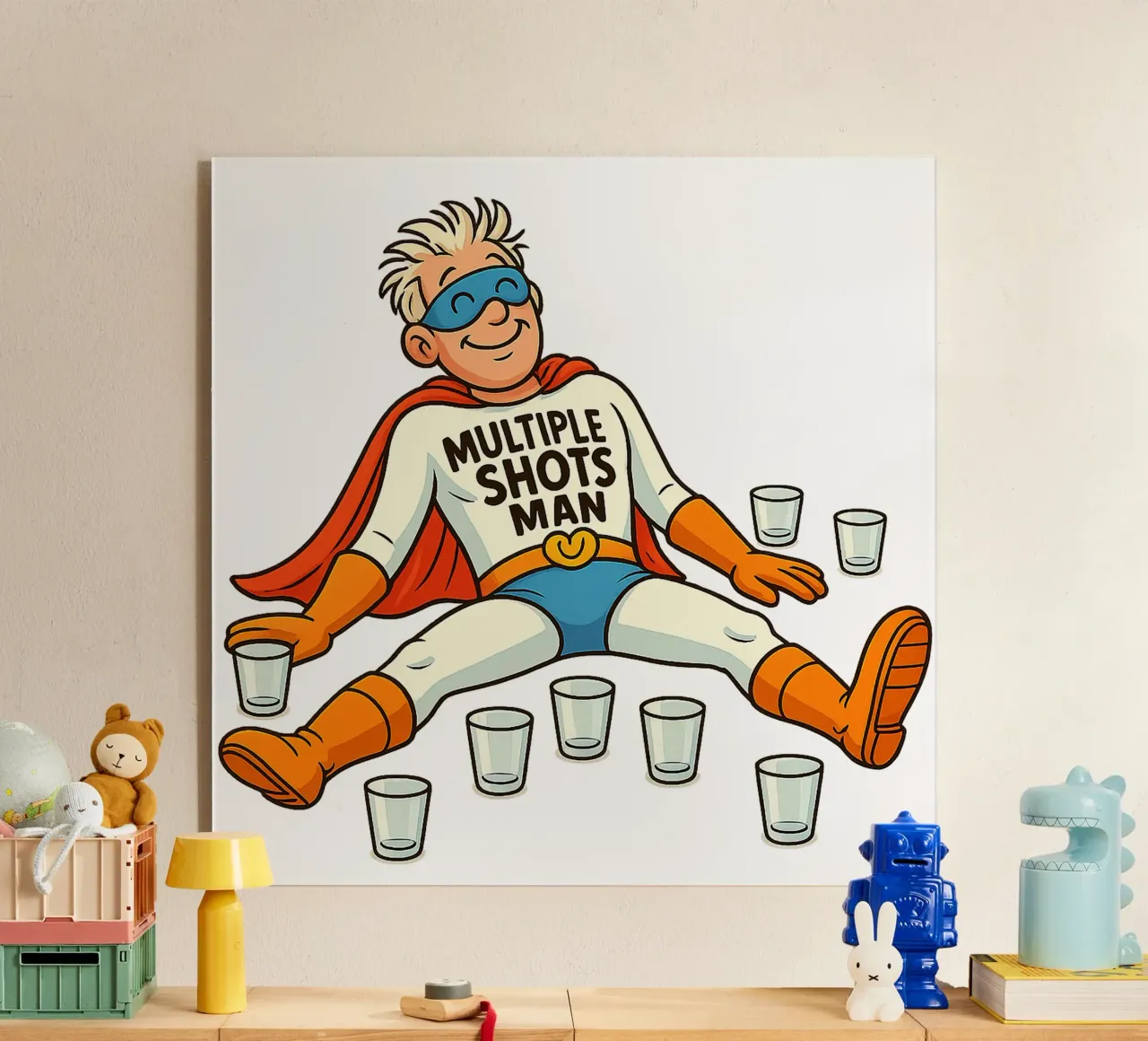 MULTIPLE SHOTS MAN plexiglass da Vintage Van Gogh