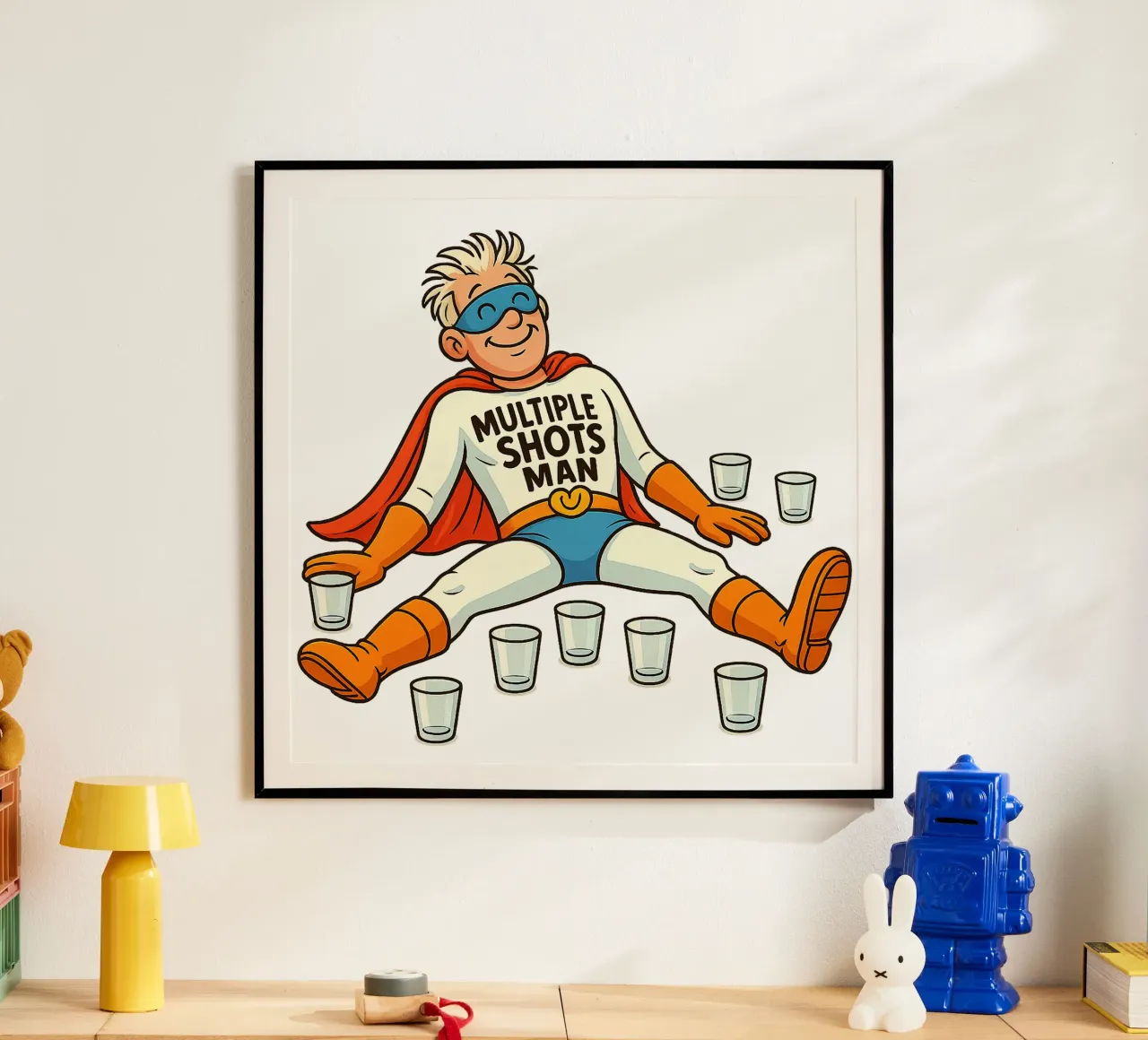 MULTIPLE SHOTS MAN poster da Vintage Van Gogh