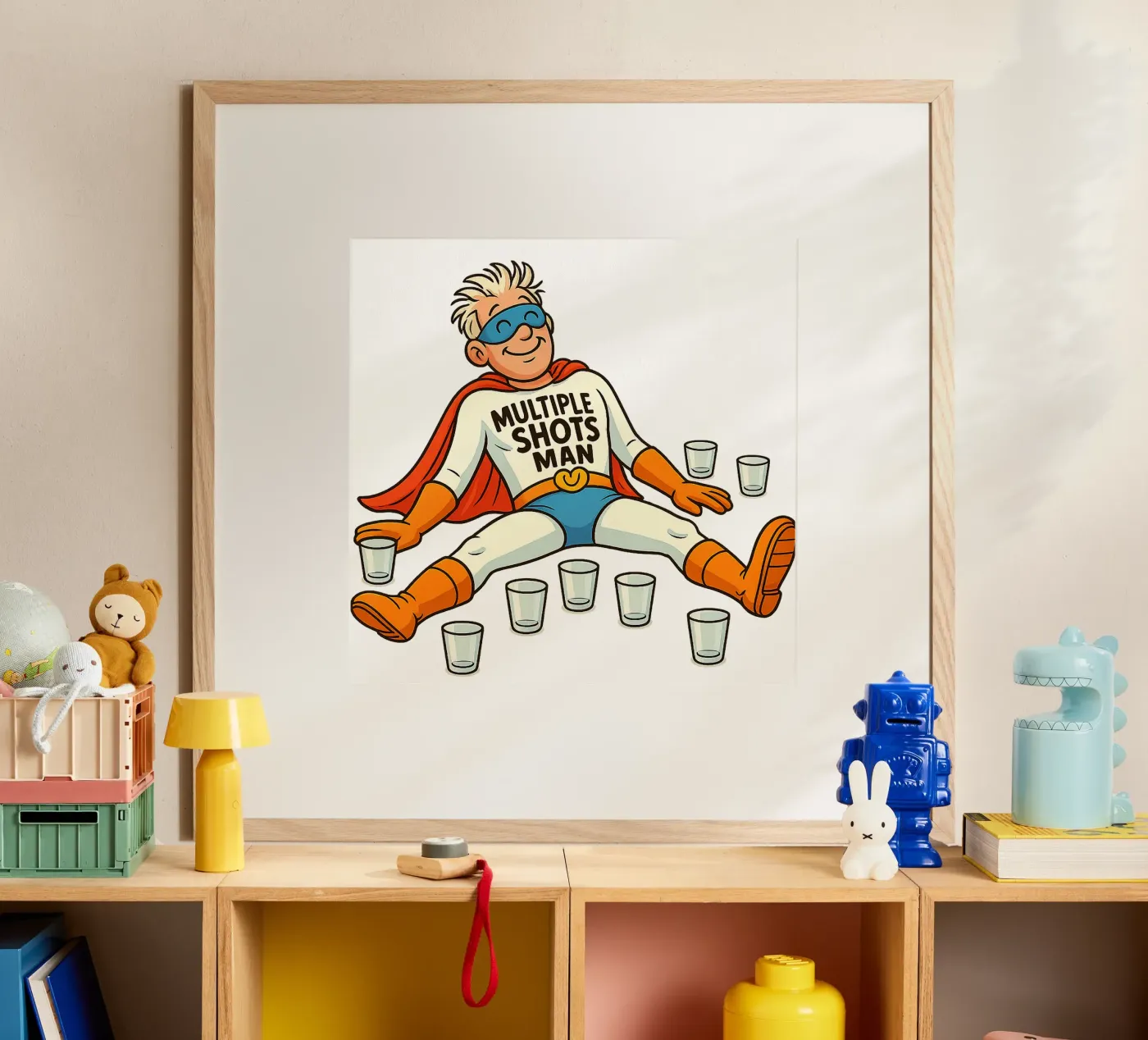 MULTIPLE SHOTS MAN poster by Vintage Van Gogh