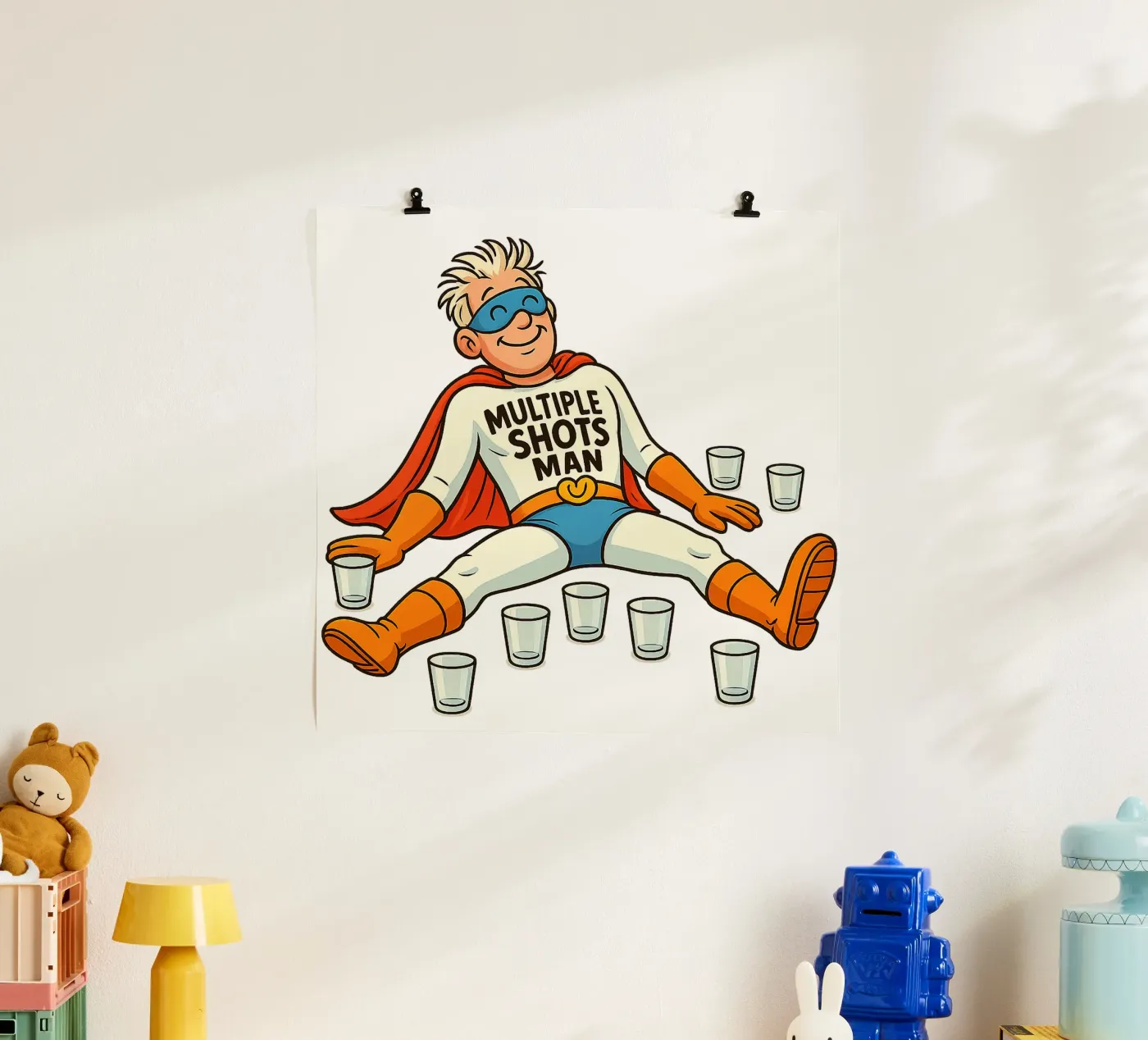 MULTIPLE SHOTS MAN poster by Vintage Van Gogh