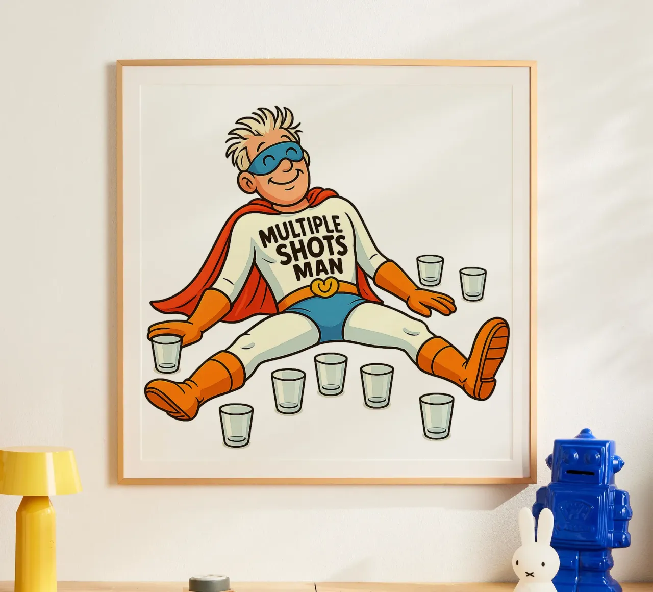 MULTIPLE SHOTS MAN poster da Vintage Van Gogh