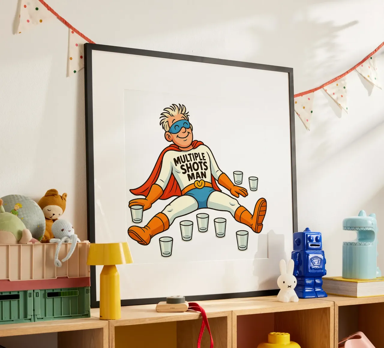 MULTIPLE SHOTS MAN poster da Vintage Van Gogh