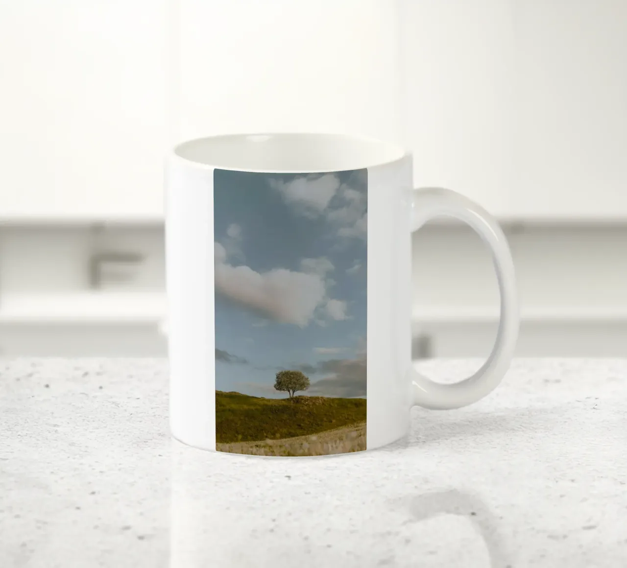 small tree in the space tazza in ceramica da carsa