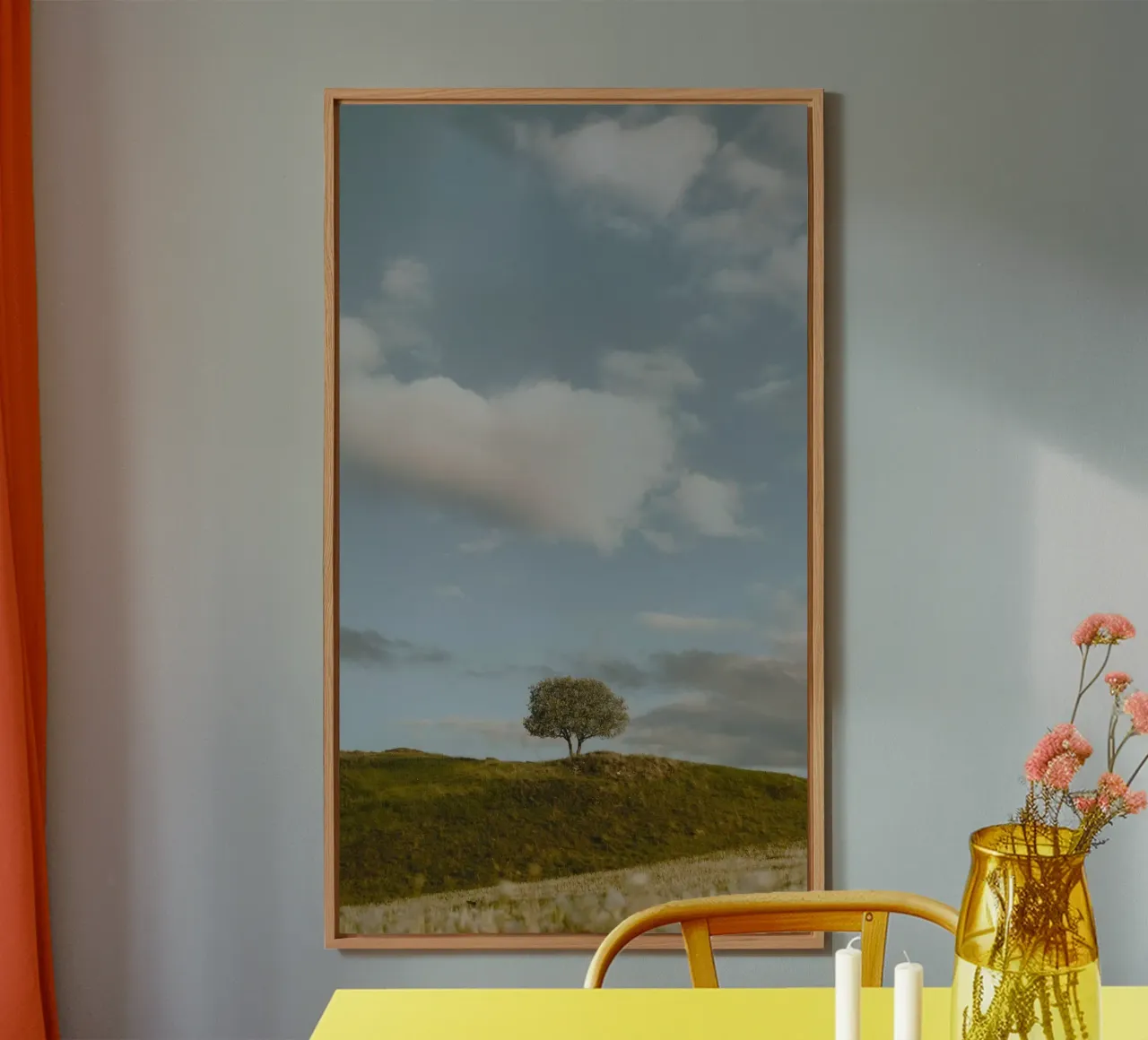 small tree in the space alluminio dibond da carsa