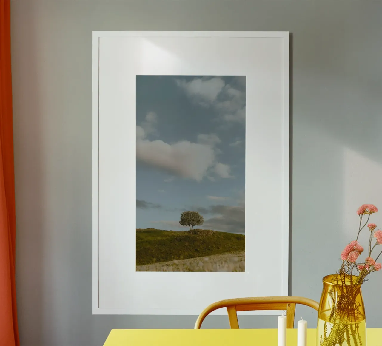 small tree in the space poster con telaio in alluminio da carsa