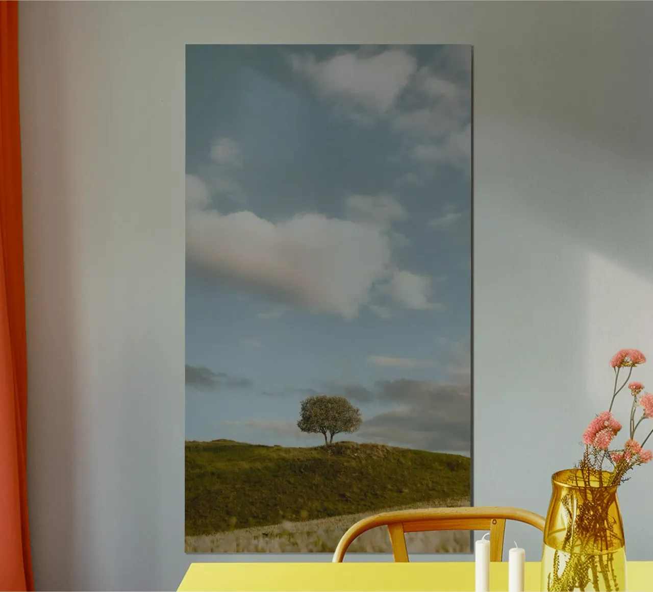 small tree in the space poster con telaio in alluminio da carsa