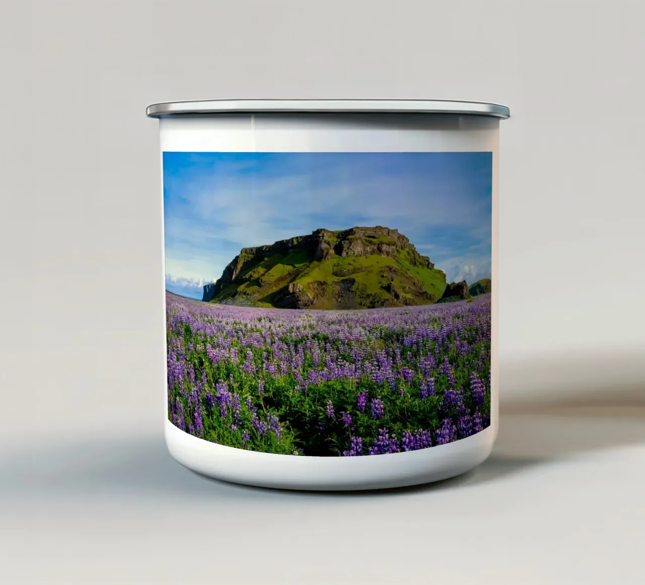 blossom and mountain tazza in smalto da carsa