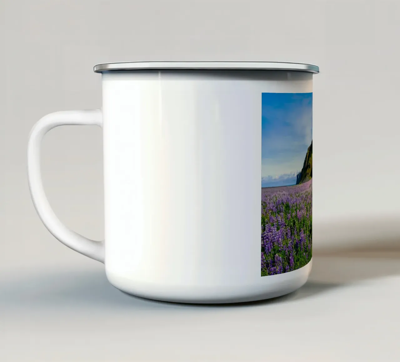 blossom and mountain tazza in smalto da carsa