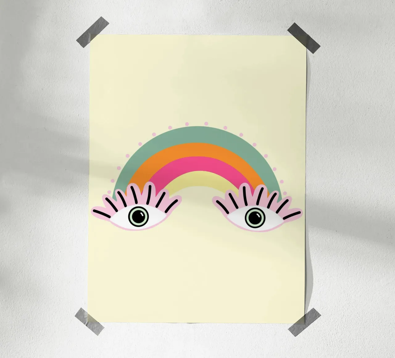 Alle Augen auf den Regenbogen - wir lieben bunt Poster von Schoenigkeiten