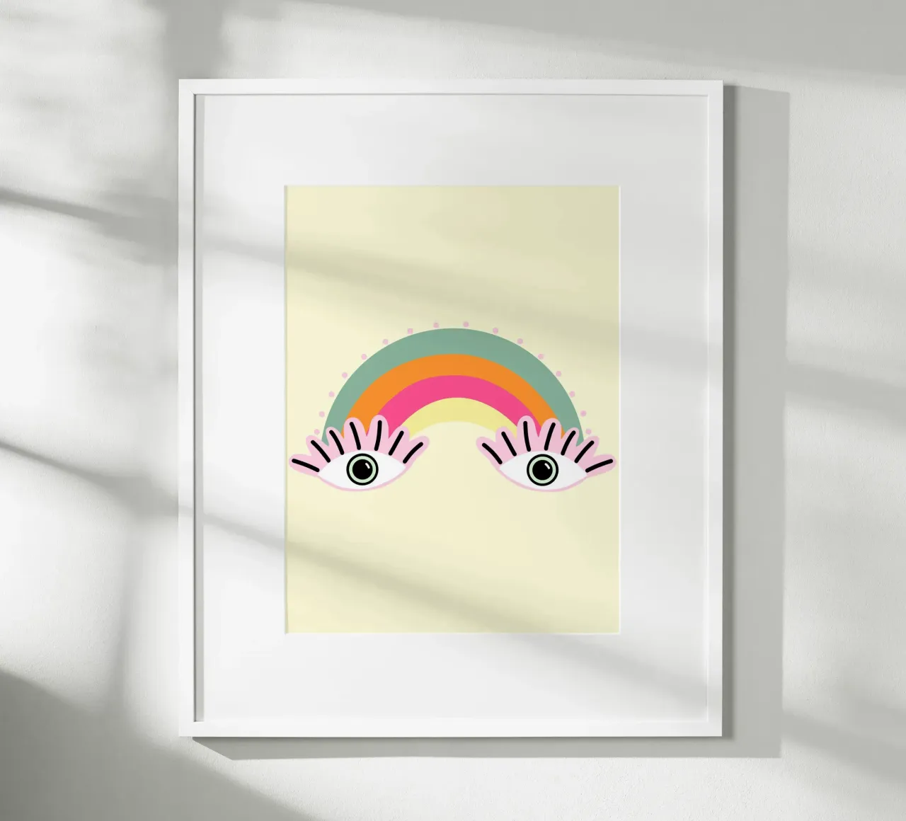 Alle Augen auf den Regenbogen - wir lieben bunt Poster von Schoenigkeiten