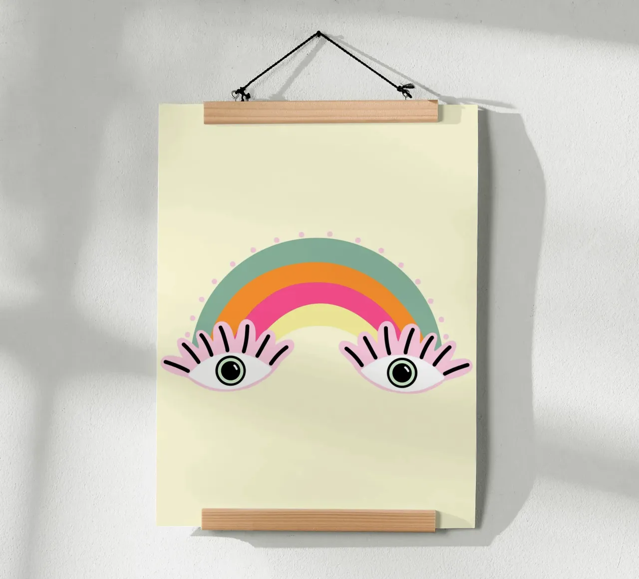 Alle Augen auf den Regenbogen - wir lieben bunt Poster von Schoenigkeiten