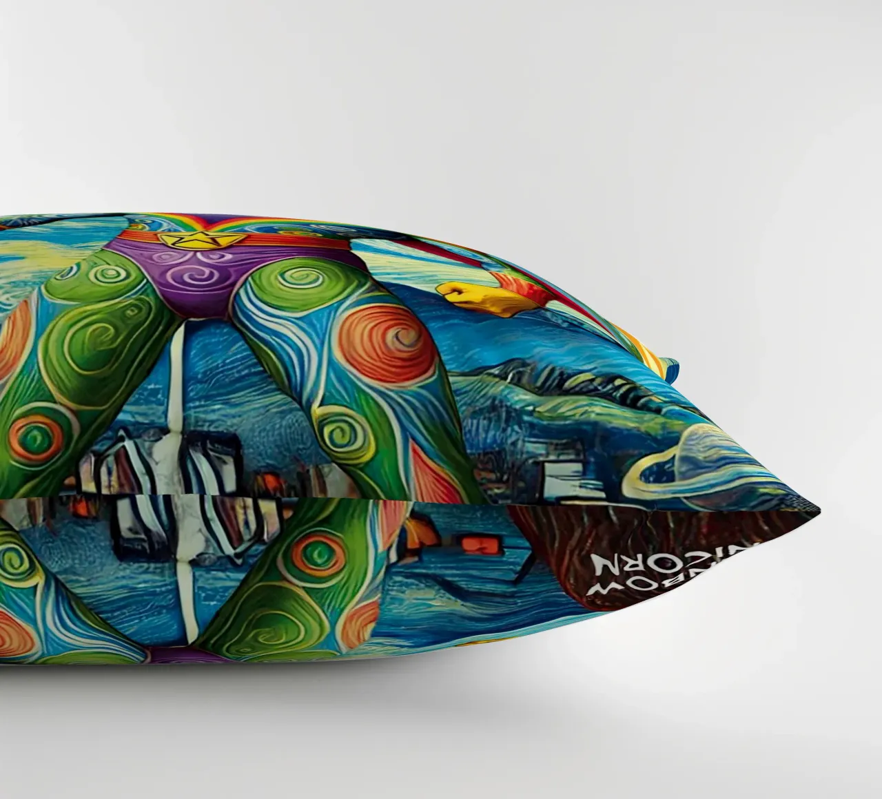 RAINBOW UNICORN cuscino da Vintage Van Gogh
