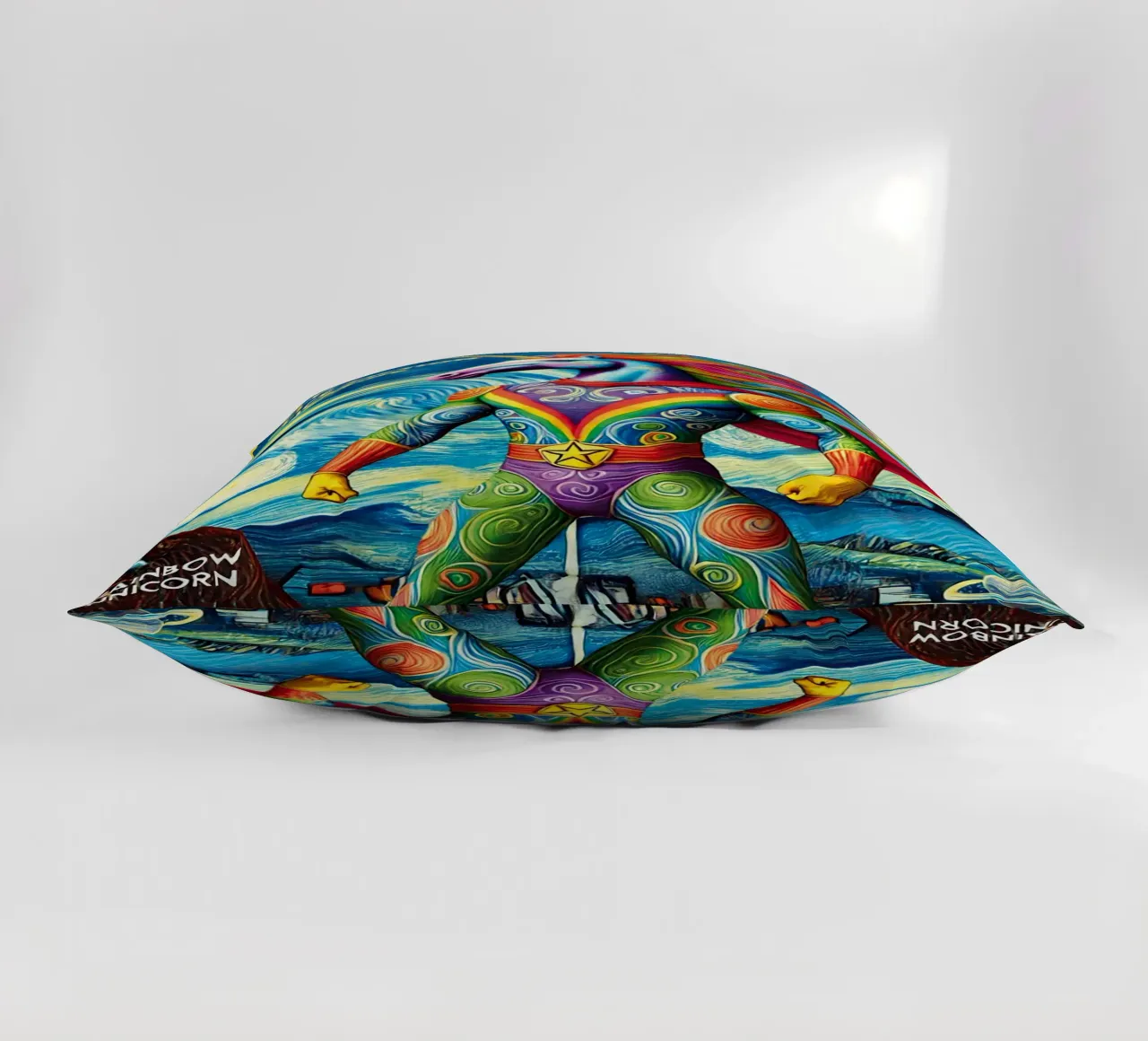 RAINBOW UNICORN cuscino da Vintage Van Gogh