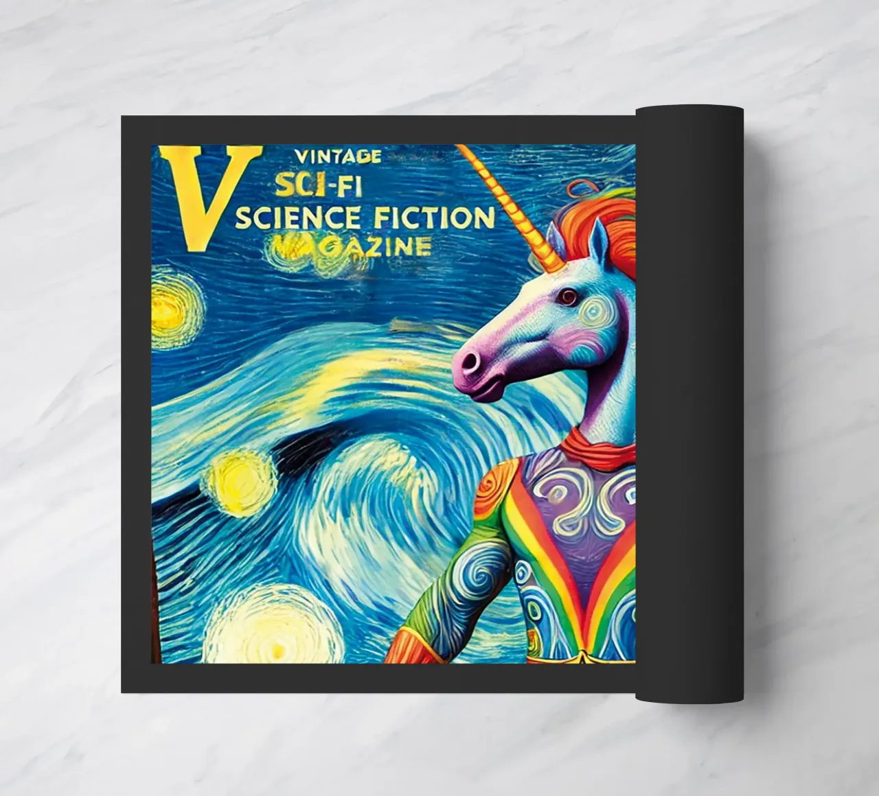 RAINBOW UNICORN zerbino da Vintage Van Gogh