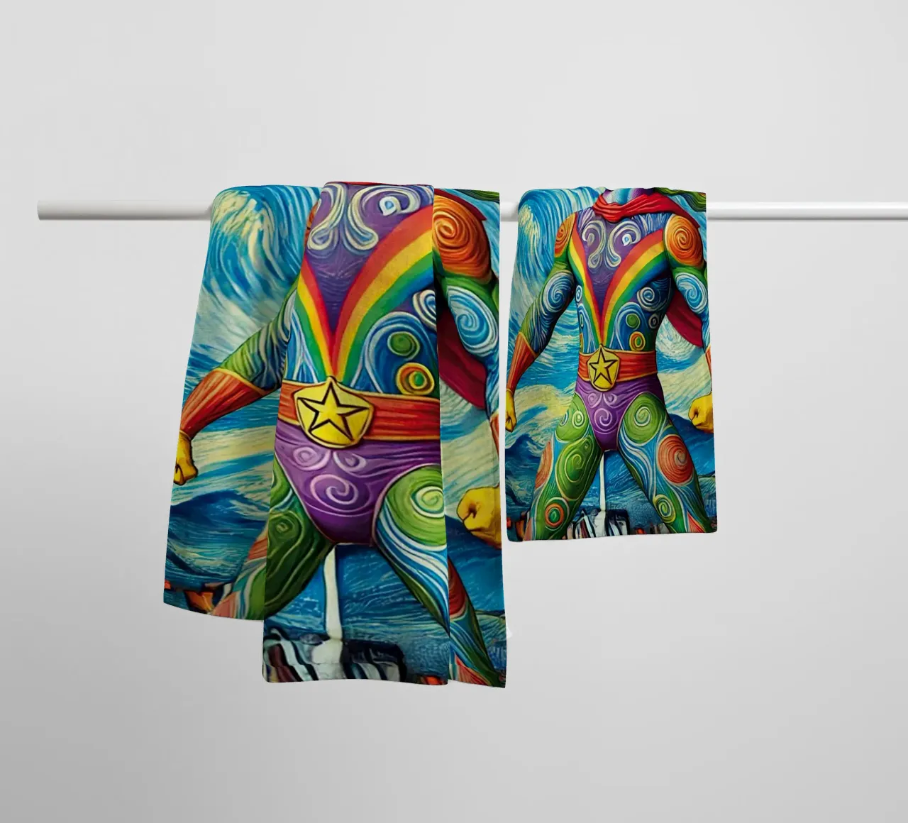 RAINBOW UNICORN asciugamano da bagno da Vintage Van Gogh