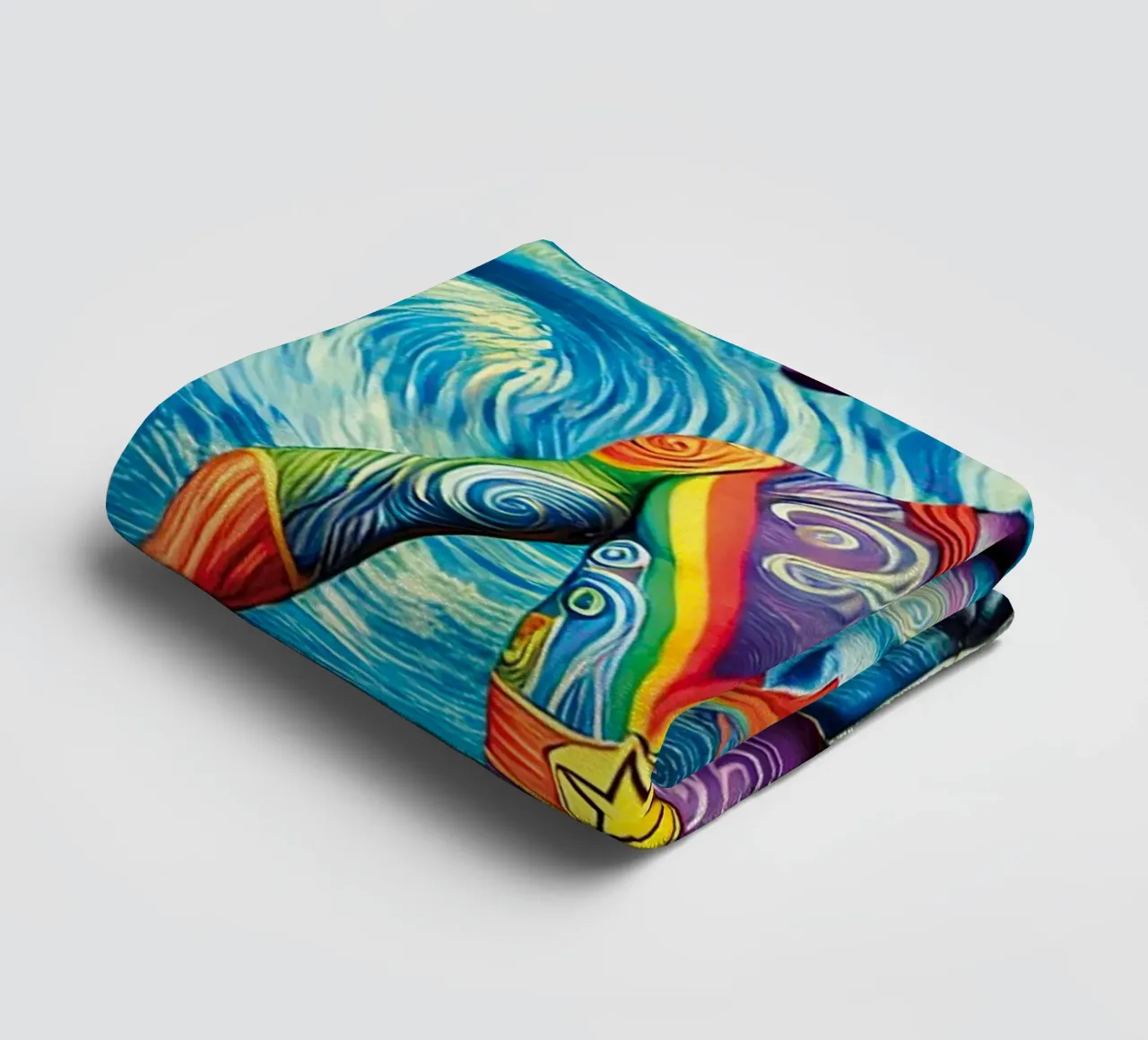 RAINBOW UNICORN asciugamano da bagno da Vintage Van Gogh
