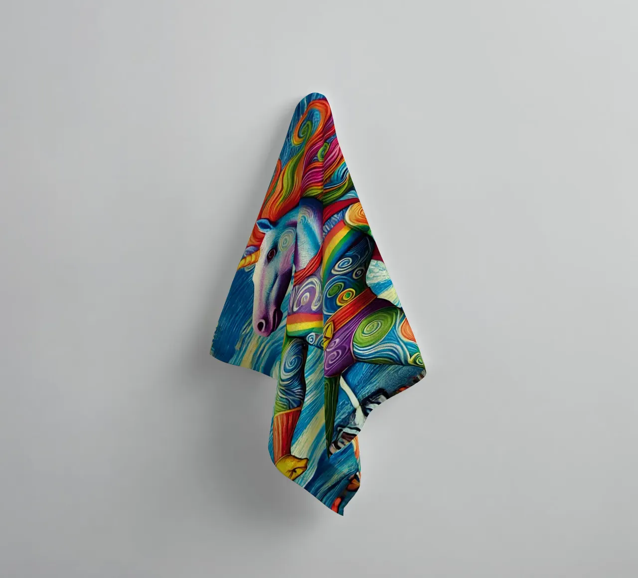 RAINBOW UNICORN asciugamano da bagno da Vintage Van Gogh