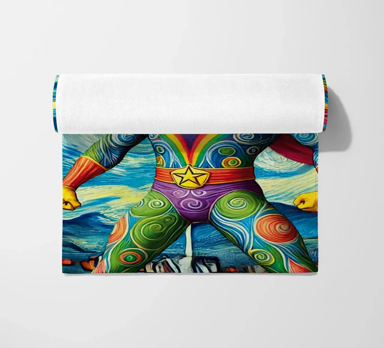 RAINBOW UNICORN telo mare da Vintage Van Gogh
