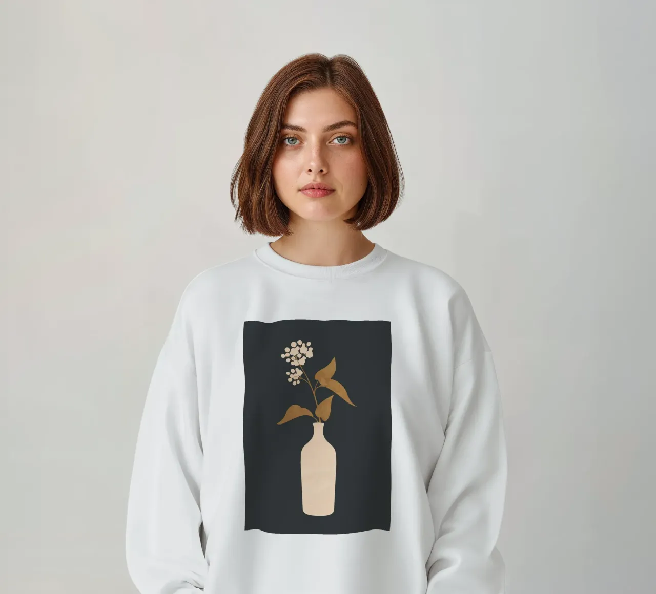 Minimal Abstract Art Vase Flower 4 felpa da ThingDesign