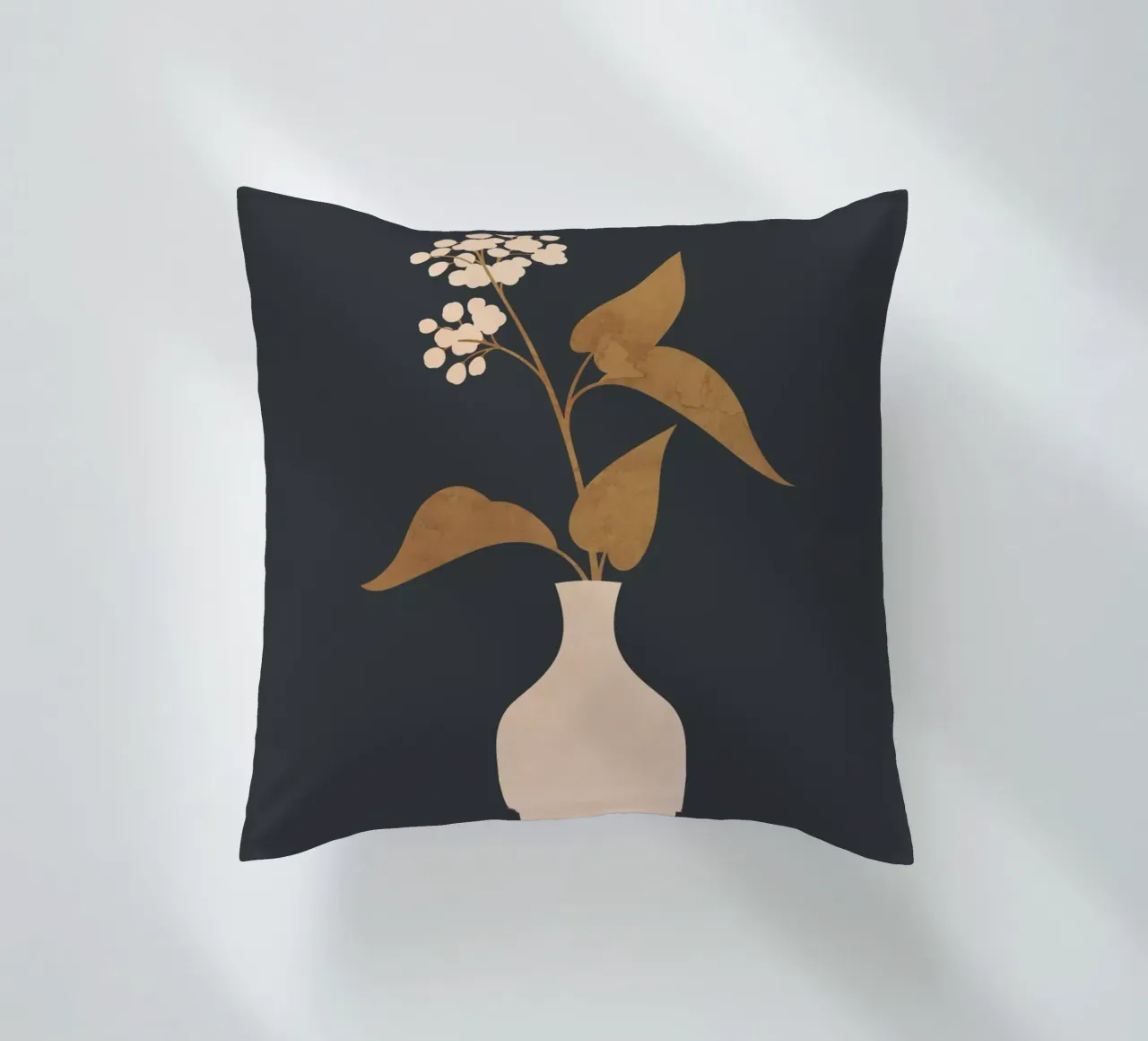 Minimal Abstract Art Vase Flower 4 cuscino da ThingDesign