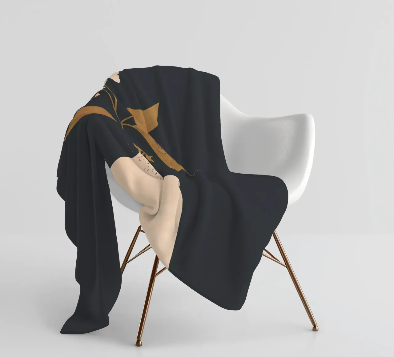 Minimal Abstract Art Vase Flower 4 coperta in pile da ThingDesign
