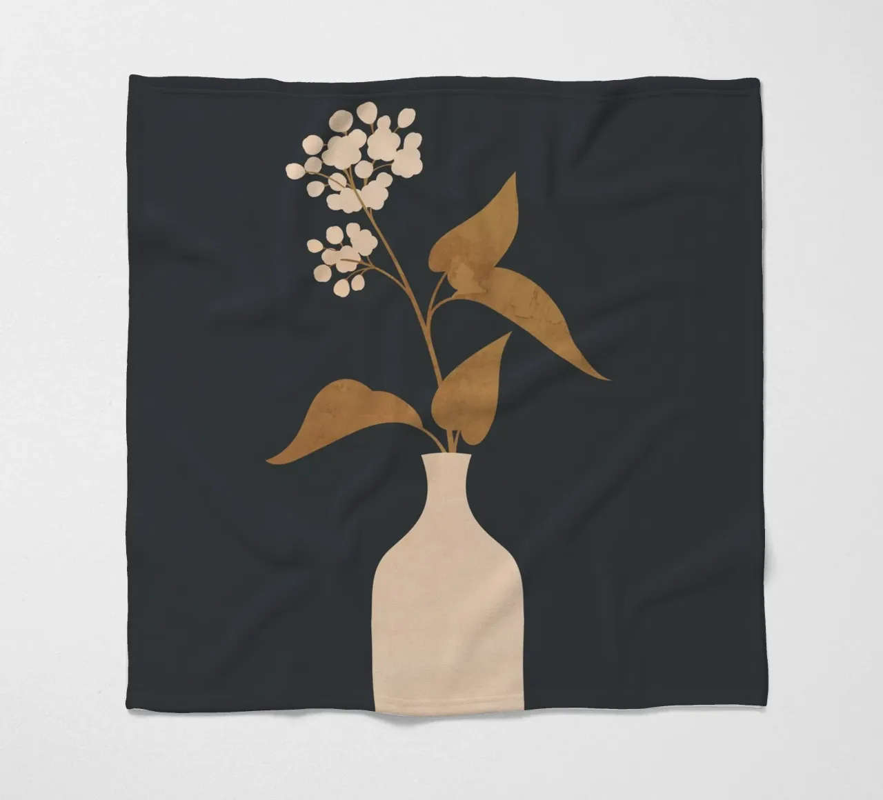 Minimal Abstract Art Vase Flower 4 coperta in pile da ThingDesign