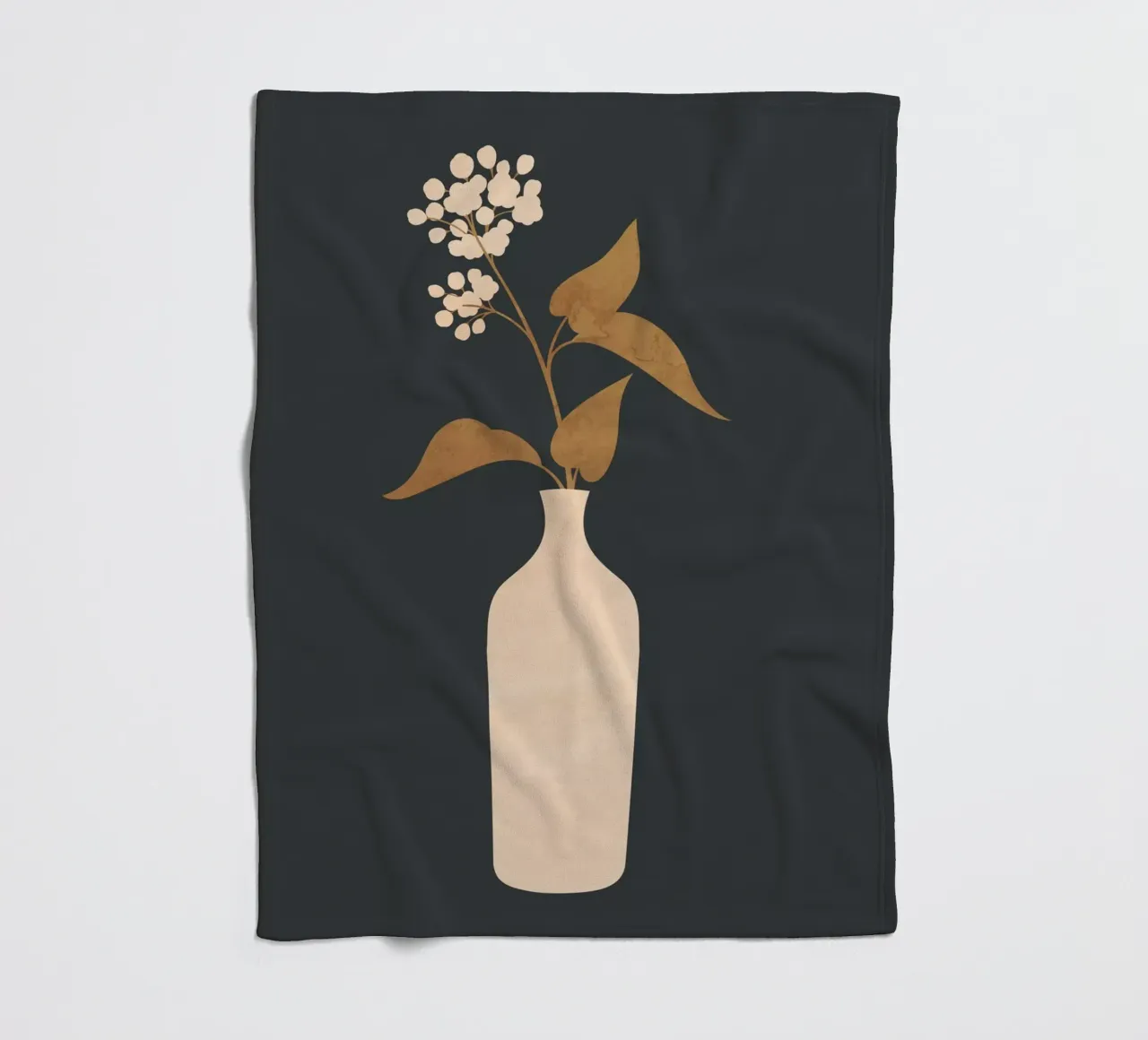 Minimal Abstract Art Vase Flower 4 coperta in pile da ThingDesign