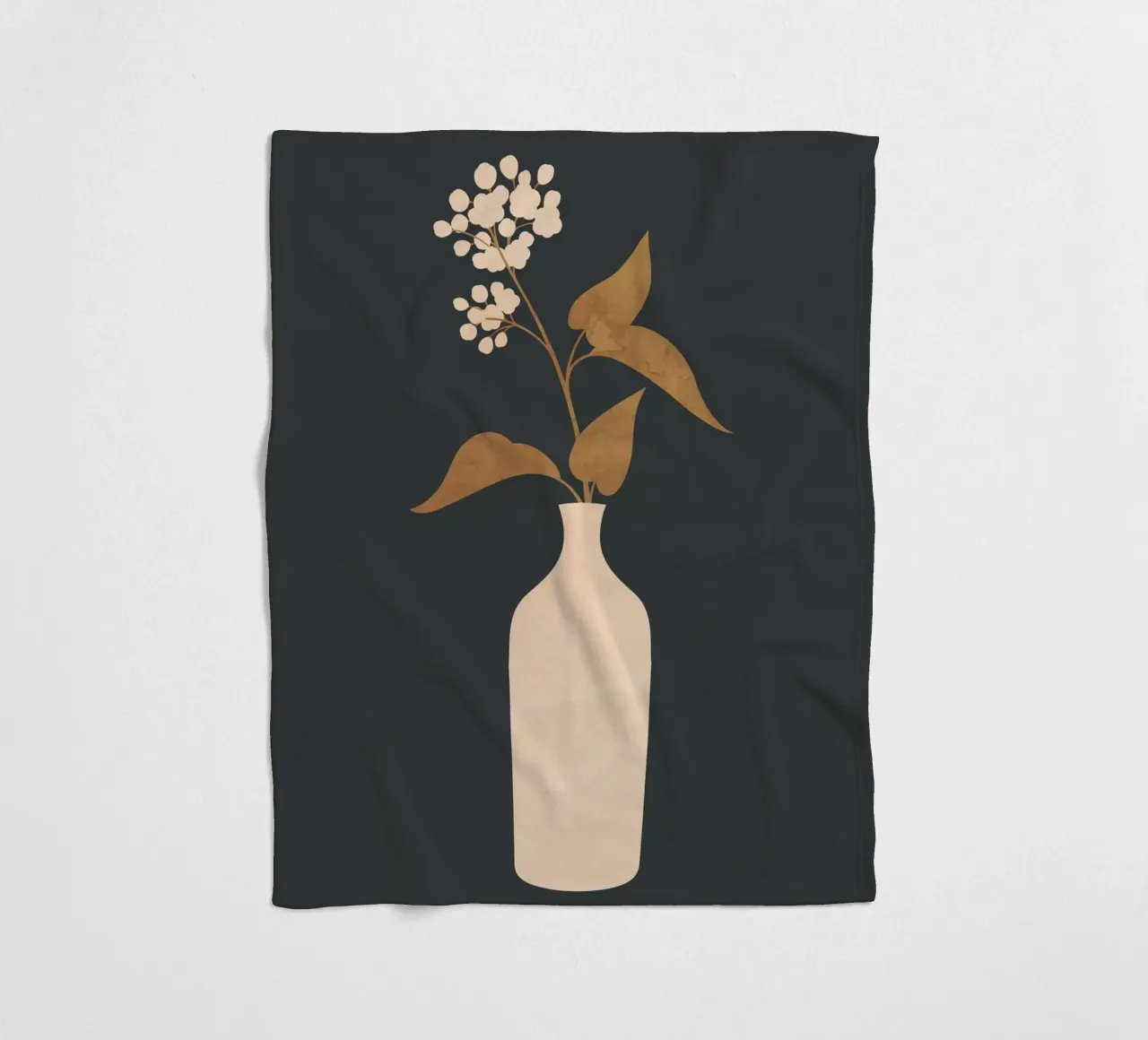 Minimal Abstract Art Vase Flower 4 coperta in pile da ThingDesign