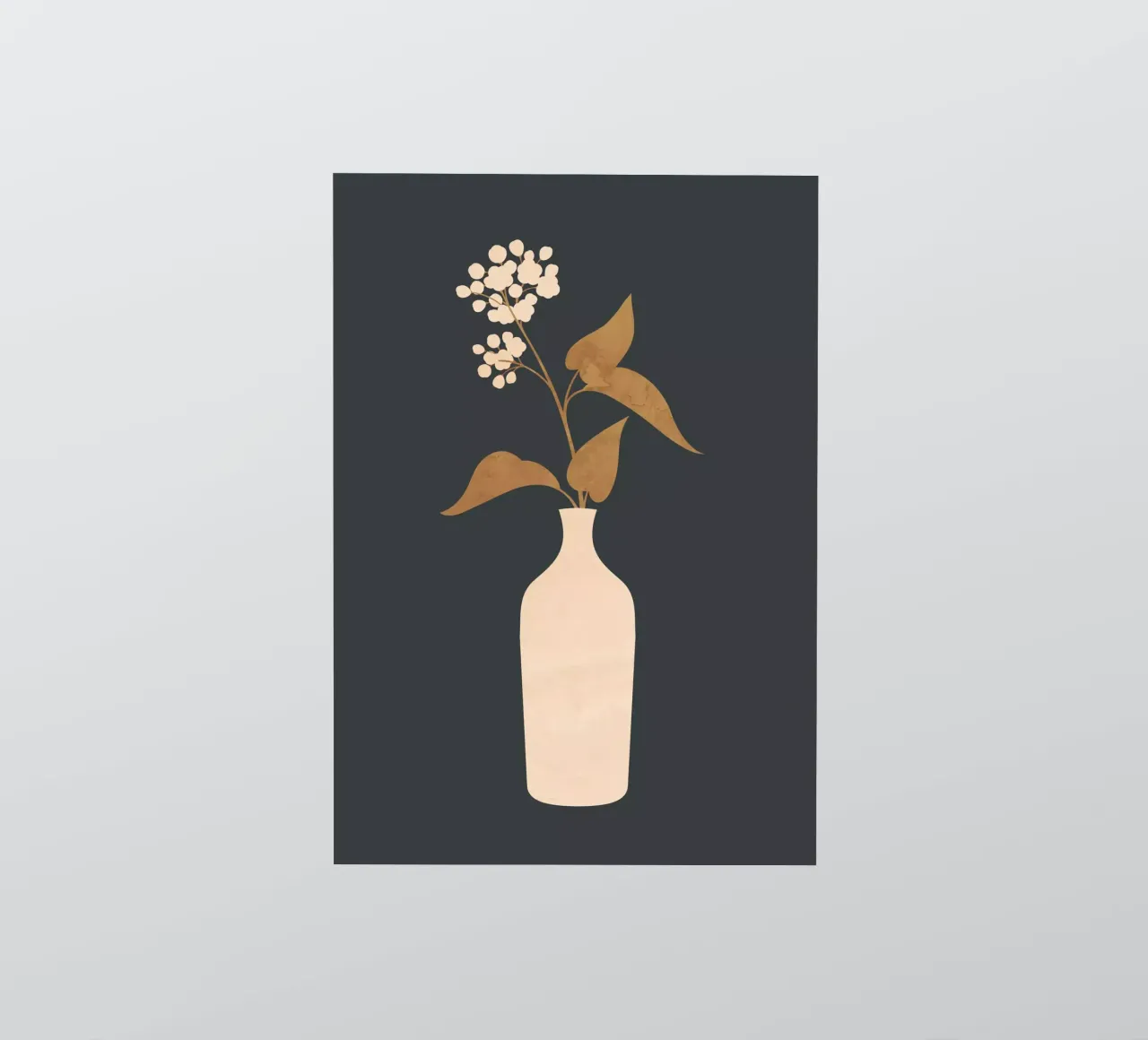 Minimal Abstract Art Vase Flower 4 adesivo da ThingDesign