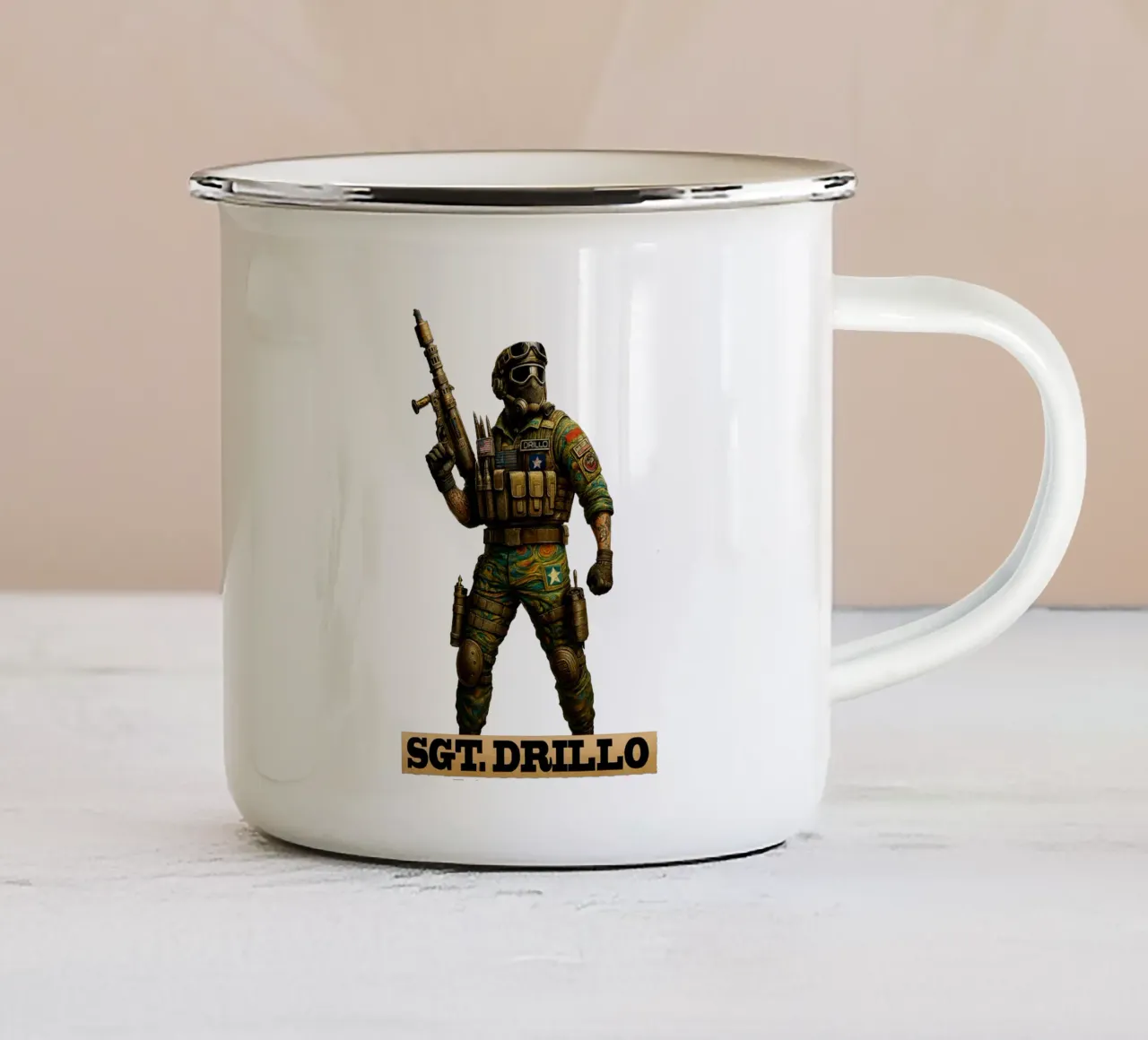 SGT DRILLO tazza in smalto da Vintage Van Gogh