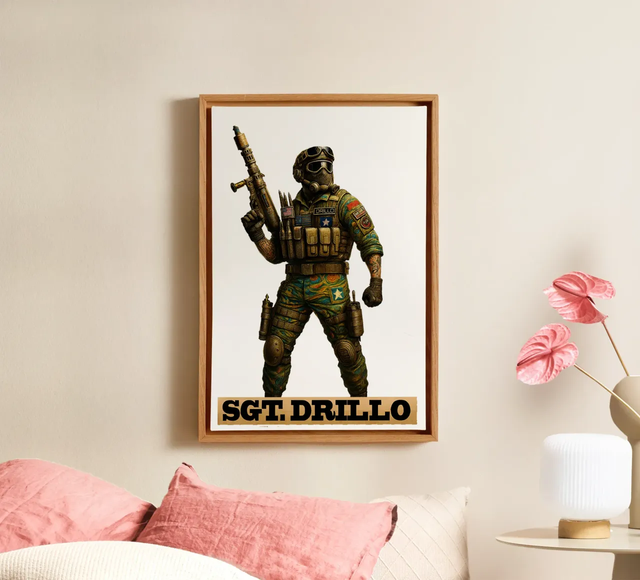 SGT DRILLO tela con Cornice a cassetta da Vintage Van Gogh