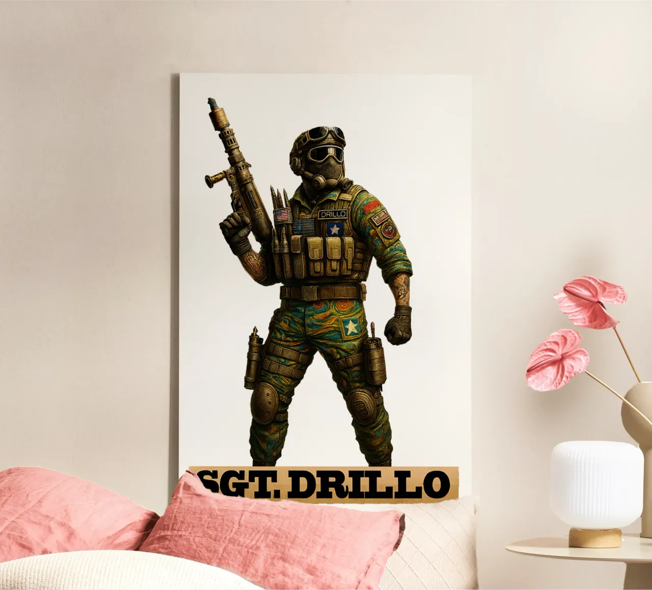 SGT DRILLO tela con Cornice a cassetta da Vintage Van Gogh