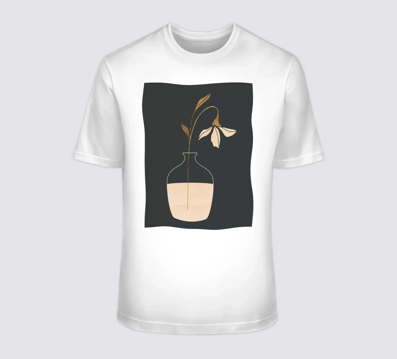 Art abstrait minimal Vase Fleur 3 t-shirt de ThingDesign
