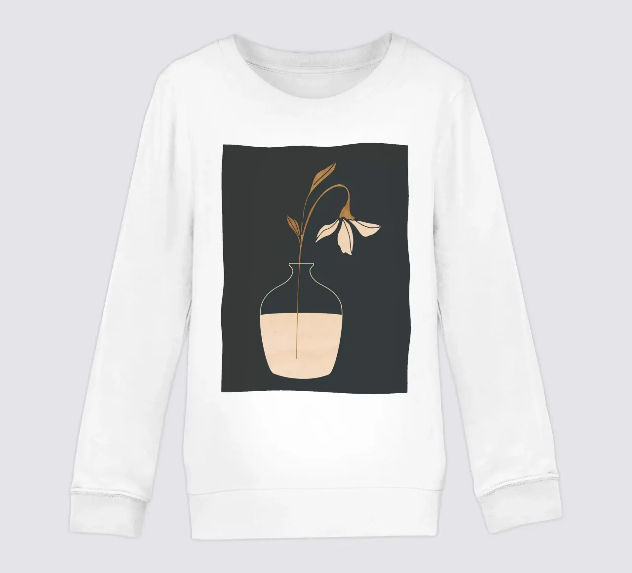 Vaso d'arte astratta minimale Fiore 3 felpa bambino da ThingDesign